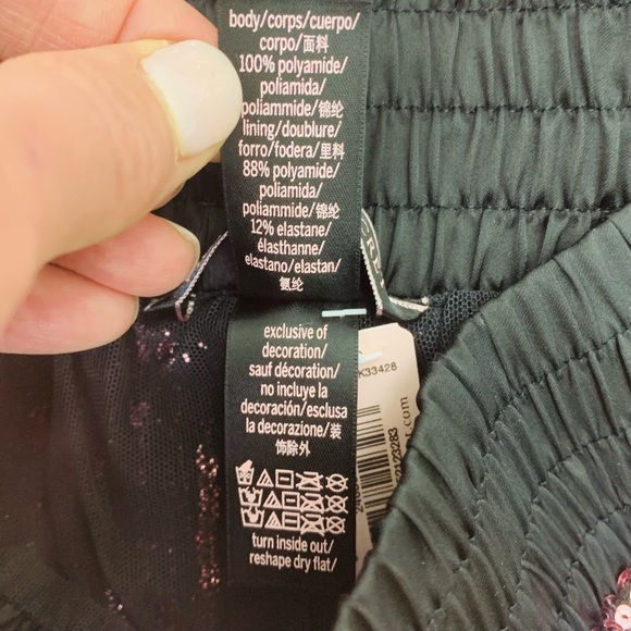 VICTORIA’S SECRET Pink Gold Black Allover Sequin Wide Leg Pajama Lounge Pants XS - Picture 10 of 11